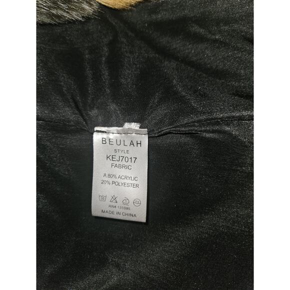 Beulah Faux Fur Coat Multicolor Brown/Gray Size S/M - Picture 10 of 10